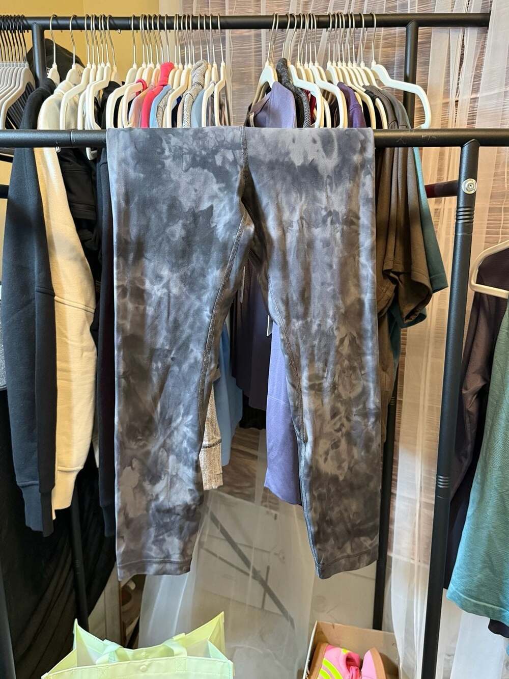 Lululemon Align High-Rise Crop 21" Diamond Dye Pitch Grey Graphite Grey Size 4